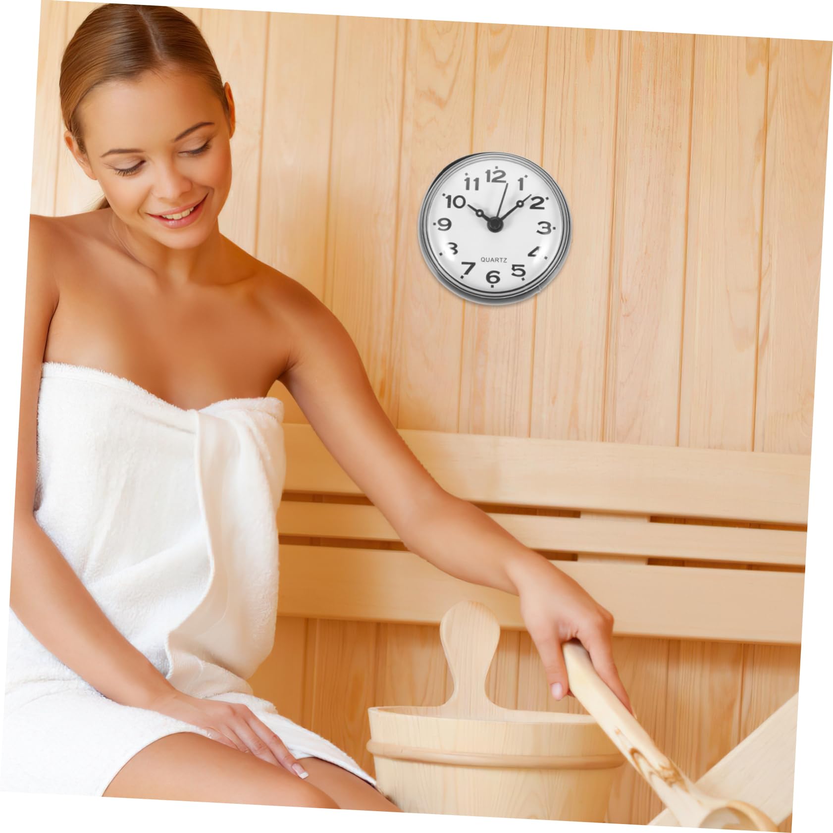 Levemolo Shower Bathroom Wall Suction Clock Waterproof Digital Wall Clock Battery Operated for Bathroom Kitchen