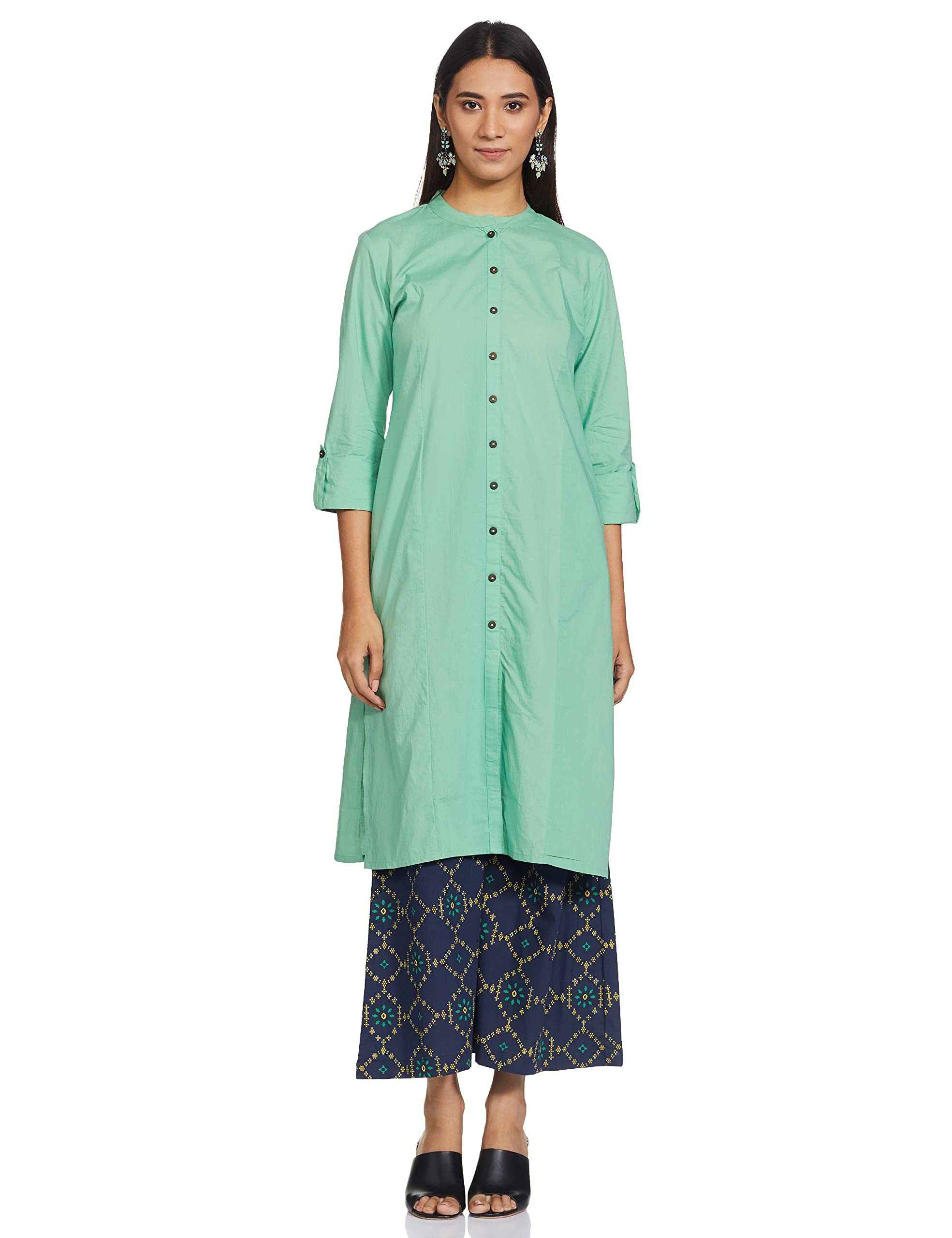 Amazon Brand - MyxWomen's Cotton Straight Salwar Suit Set