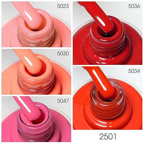 Miniatura 2 de VENALISA - Juego de esmaltes de uñas de gel gel para uñas, color rosa nude, 6 colores neutros, transparentes, blanco lechoso, kit de manicura, arte