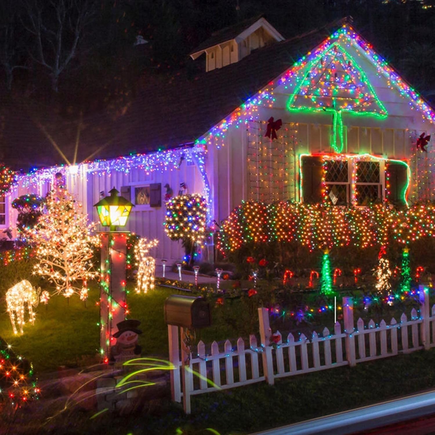 2 Pack 480 LED Solar Chrismas Lights Outdoor, 170 FT Super Long Solar String Lights for Outside with 8 Modes & Memory Function, Waterproof Twinkle Light for Xmas Tree Party Decorations (Multicolor) - Image 2