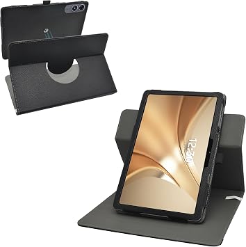 MAMA MOUTH for TECLAST T65 Case,360 Degree Rotary Stand with Cute Pattern Cover for TECLAST T65/VekfulPC T60 Pro/TABWEE T60 Pro/SVITOO PL002/FIRYMID G99/BNCF Bpad 13/QDDQ P90 13.4" Tablet Cases,Black