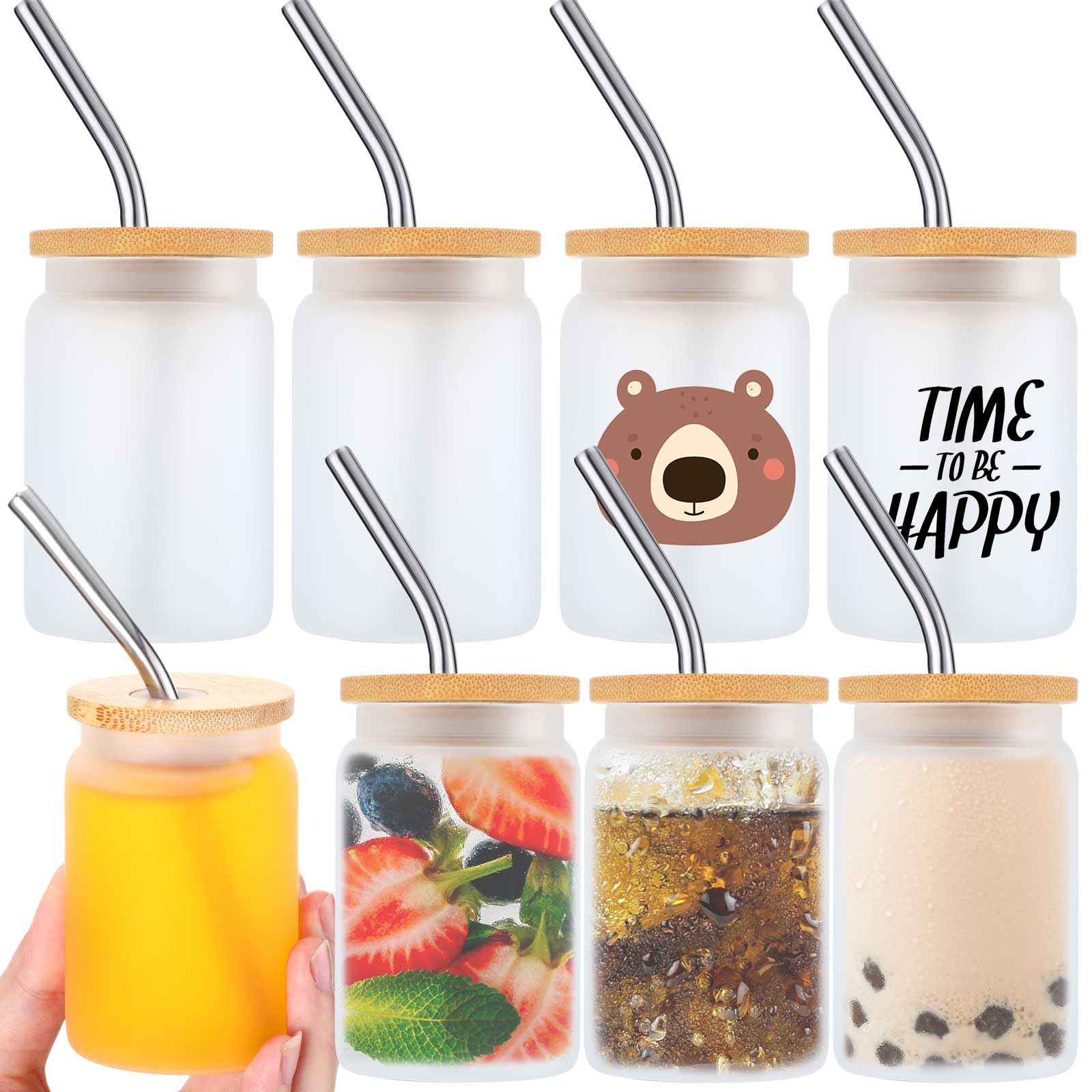 Nuogo 3 oz Mini Tumbler Shot Glasses with Lids and Straws