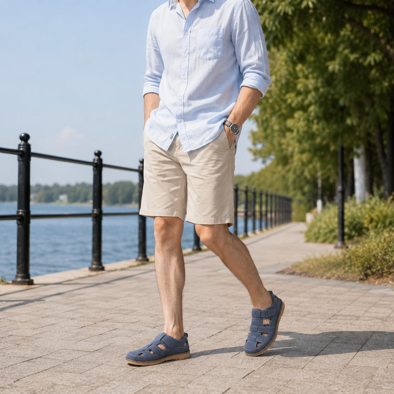 JOMIX Sandale de Randonnée Homme Chaussures de Sport Homme Chaussures de Marche Hommes Sneakers Respirantes Légères Confortables