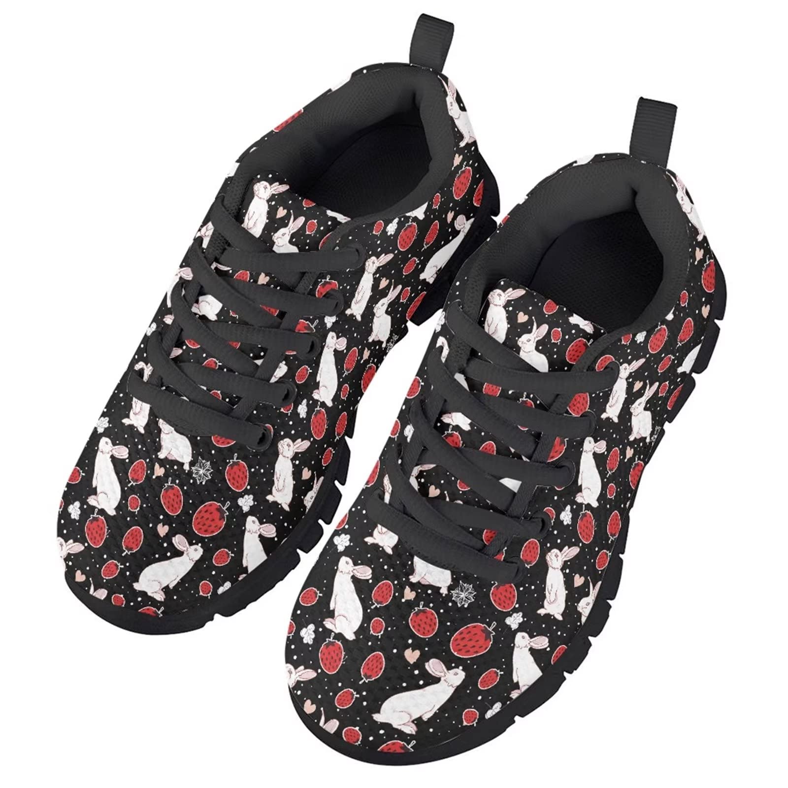 Zapatos ligeros y transpirables de malla ligera para caminar para niños y niñas, Conejo Fresa, 31 EU