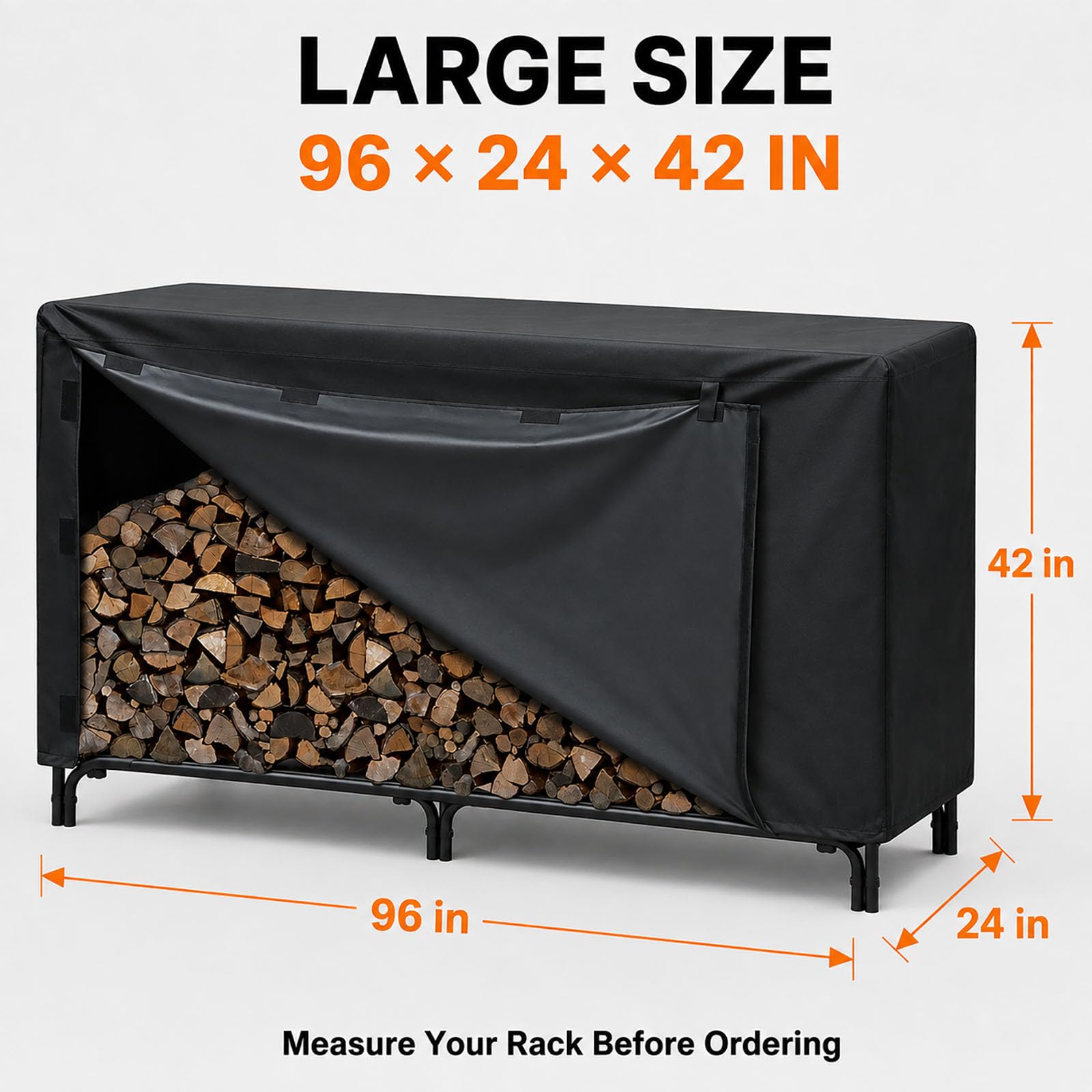 Copertura Portalegna per Goplus 8 ft Firewood Rack