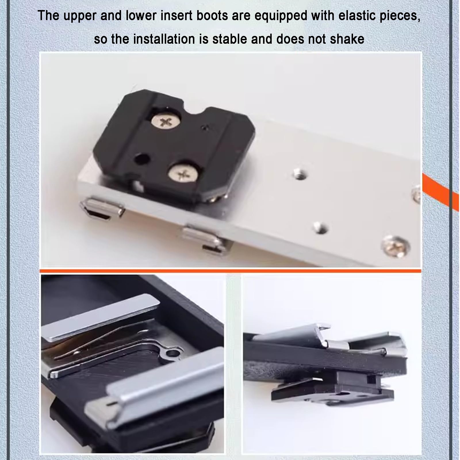 Adattatore di montaggio a slitta fredda, staffa di estensione a doppio stivale, con foro filettato da 1/4", staffa di estensione a doppio avvio, per fotocamere e videocamere, luce LED flash, testa a