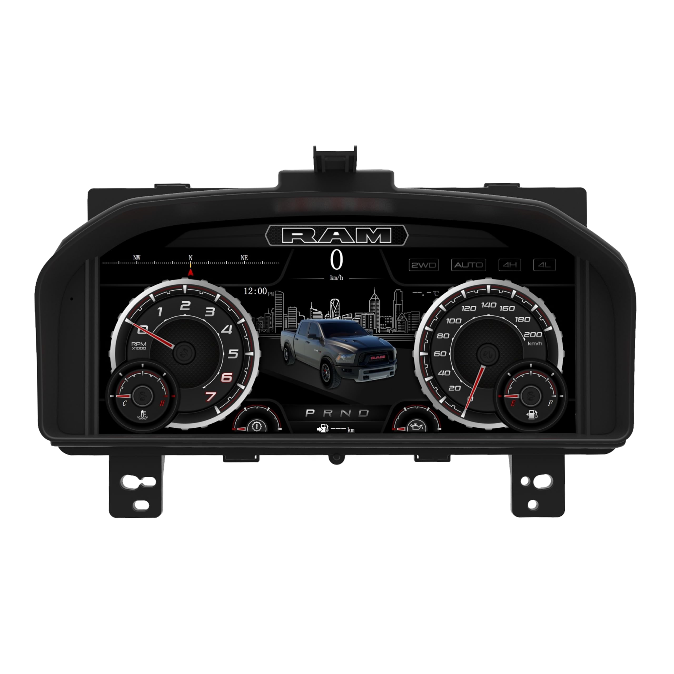 Car LCD Digital Dashboard for Dodge RAM1500 2009 2010 2011 2012 Panel Instrument Cluster Cock Speedometer Replacement
