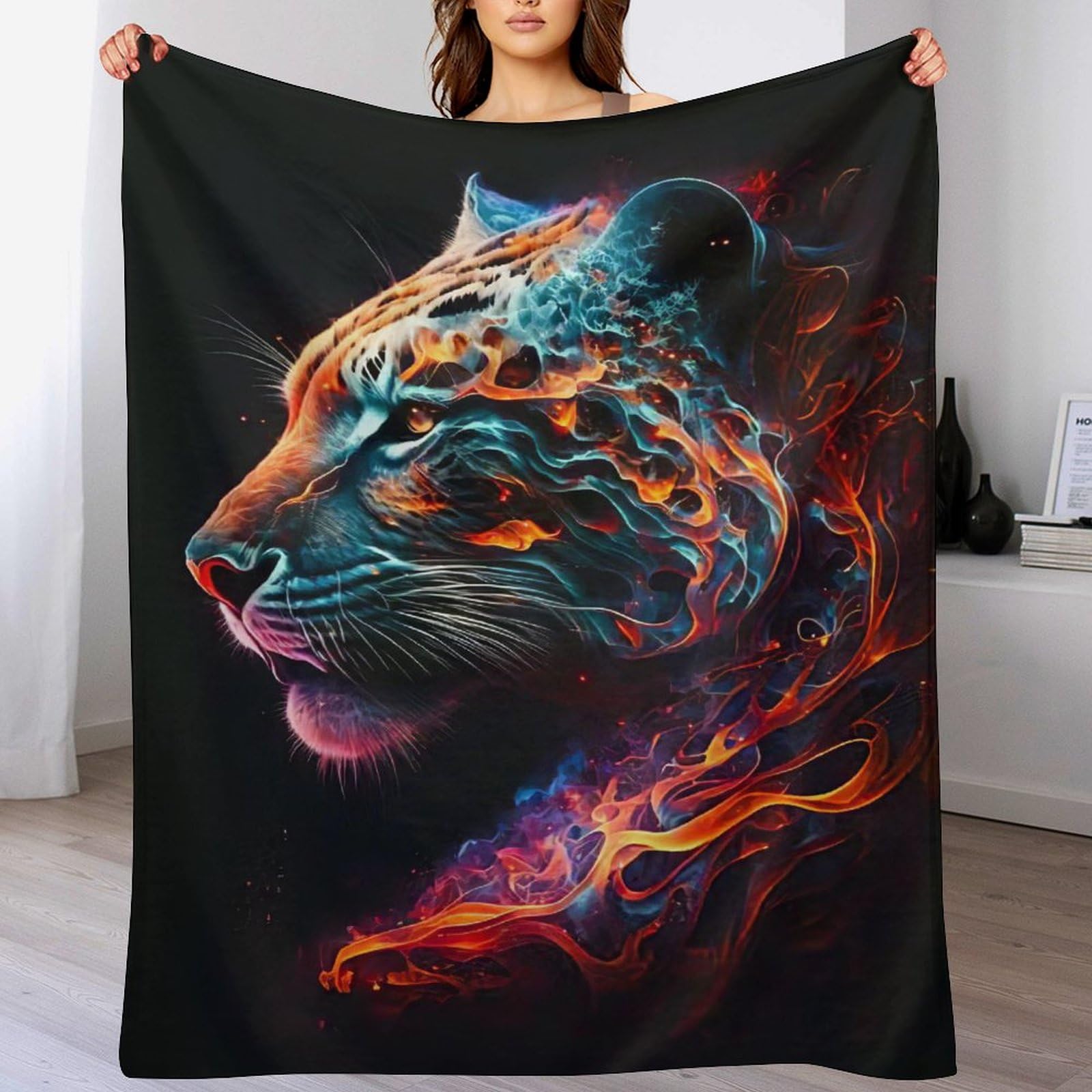 Couverture Polaire Flannel Léopard au Design Raffiné pour Décoration de Lit