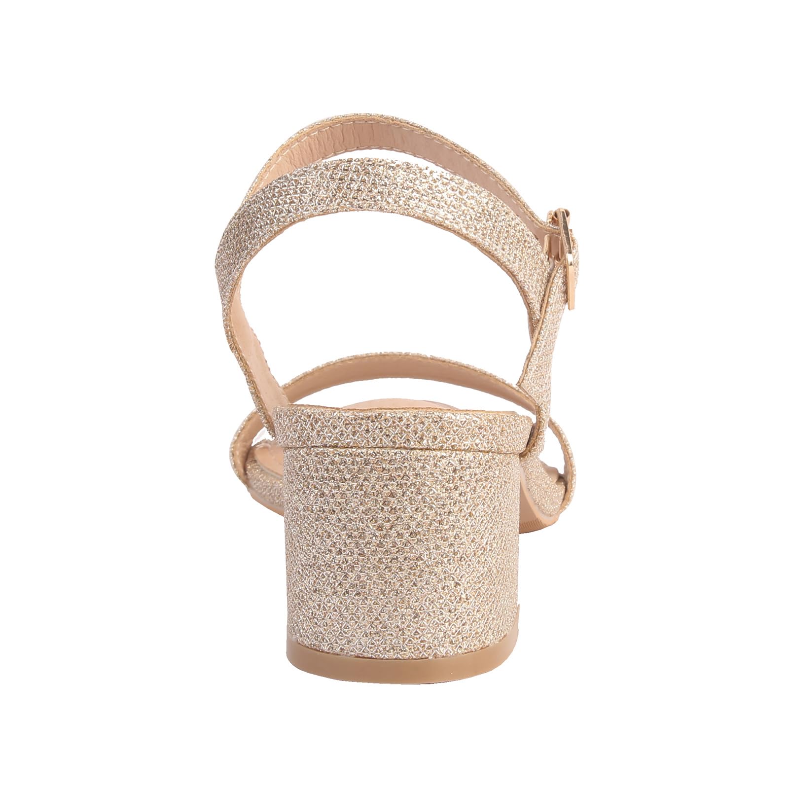 DADAWEN Sandales Femme Été à Talon Bloc 5CM Bride Cheville Bout Ouvert Sandales Élégantes Mariage Soirée Cérémonie
