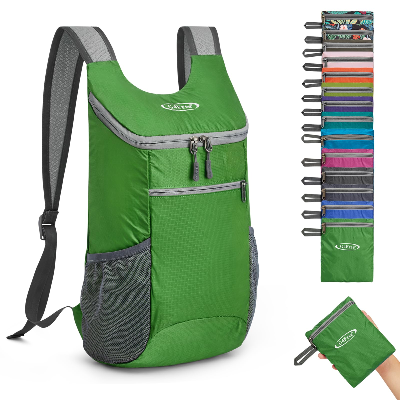 G4Free Lightweight Packable Hiking Backpack for Men Women Small Hiking Daypacks Foldable Shoulder Pack Casual Outdoor Bag 11L