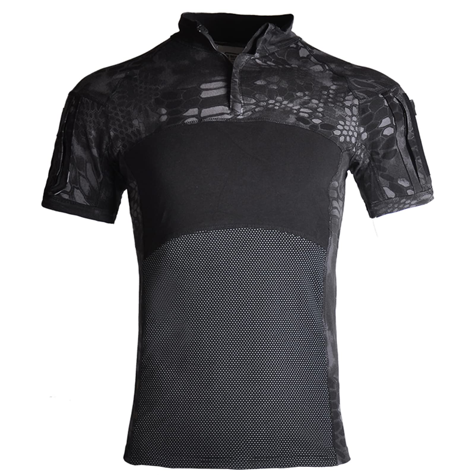Camicia tattica militare da uomo, Cs Tiro Caccia Camicette mimetiche militari T Shirt, Top ad asciugatura rapida traspirante all'aperto.