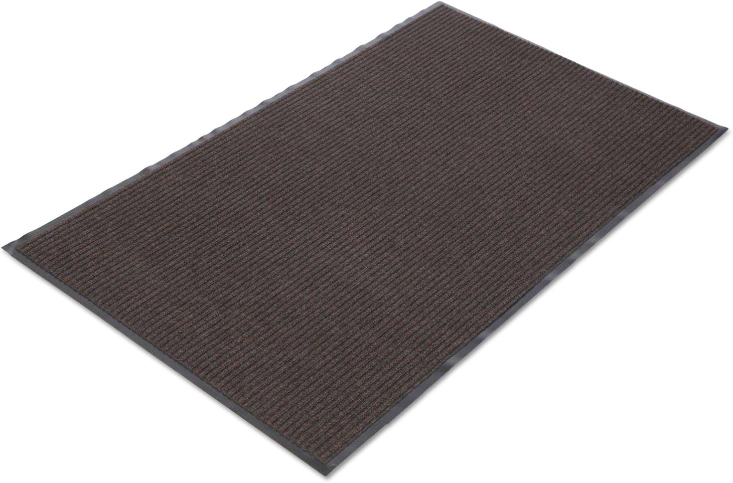 Crown Needle Rib Wipe and Scrape Mat, Polypropylene, 48 X 72, Brown