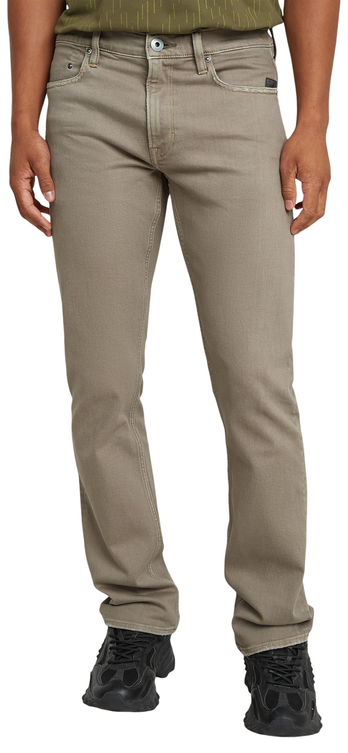 G-Star Men's Mosa Straight Jeans, Green (flint grey gd D23692-D552-H120), 40W / 34L
