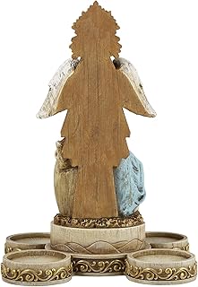 CBC Group Avalon Gallery - Sculpted Resin Advent and Christmas Candle Holder, 2-Piece, Nativity