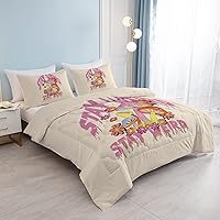 Vista 110 de SOULZZZ Juego de ropa de cama retro hippie tamaño matrimonial, edredón floral de hongos margaritas para niñas y mujeres, edredón negro con 2 fundas