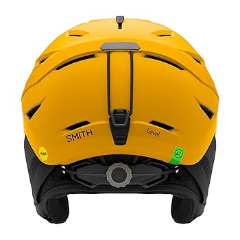 SMITH Level イエローヘルメット Smith Optics Level MIPS Men's Snow Helmet - Matte Gold Bar