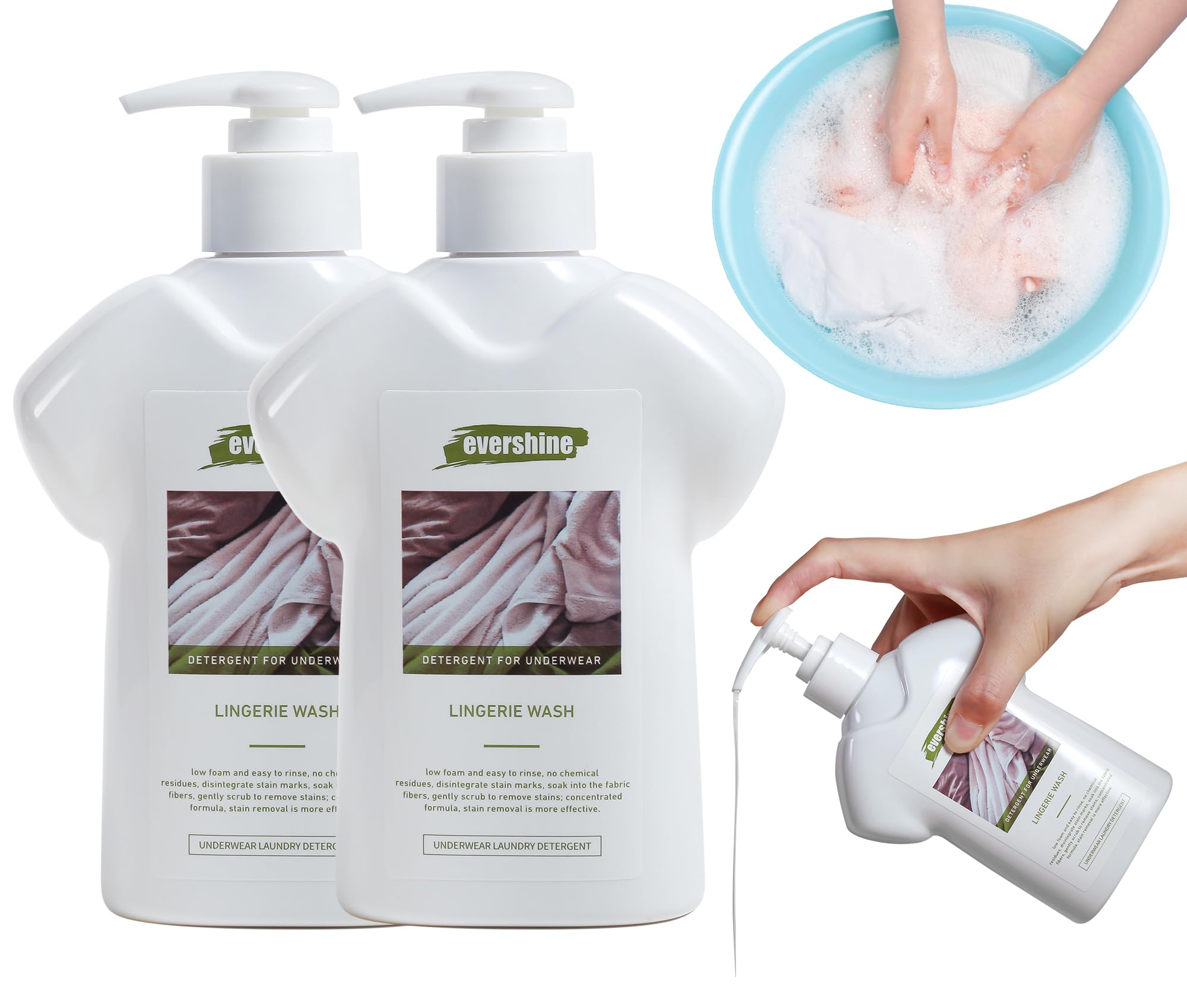 Lingerie Detergent - Double Concentrated, Lady Scented, Delicate Underwear Cleaning Liquid - 10.14 Fl Oz (2, Jasmine)