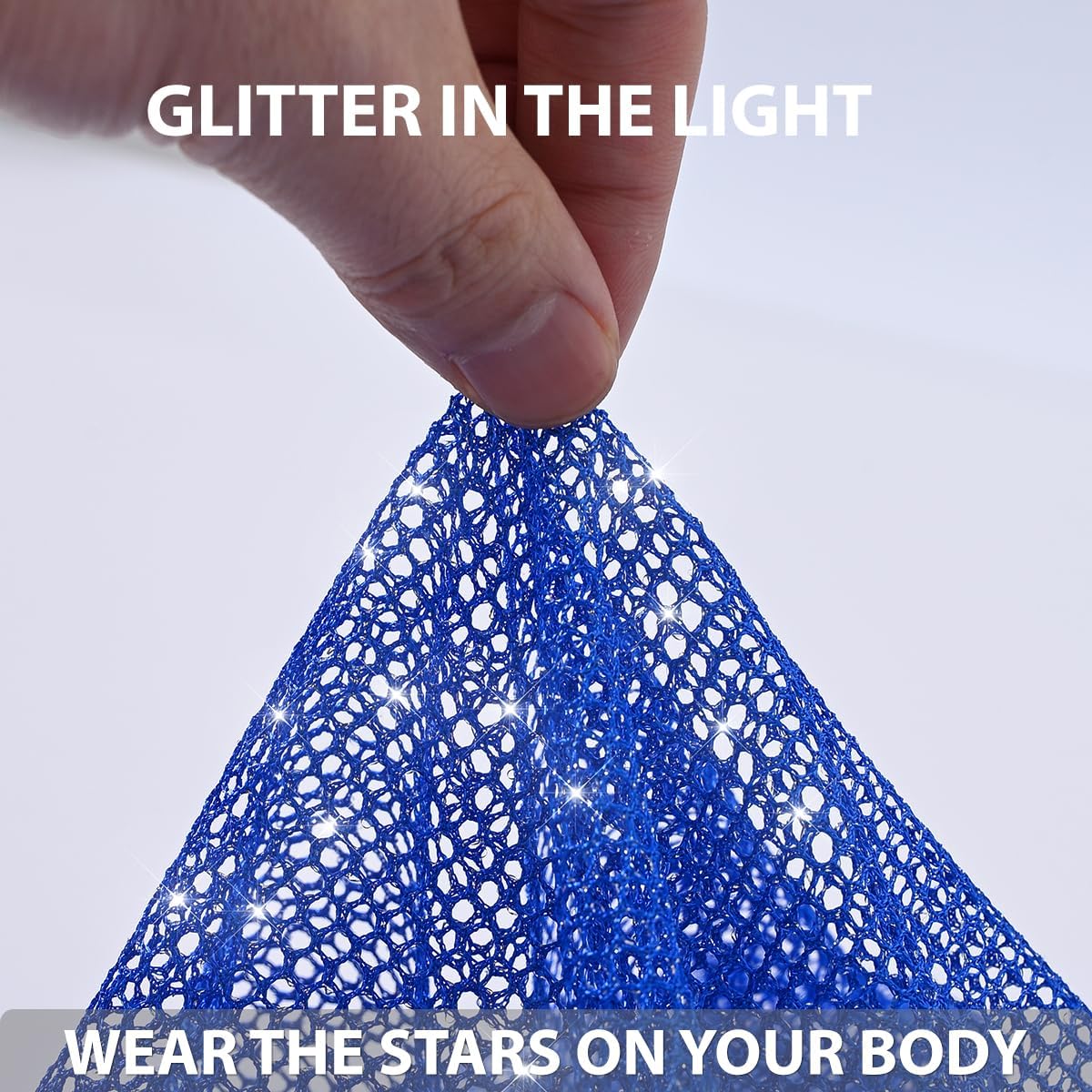 Mens Mesh Tank Tops Sheer Sexy Fishnet Sleeveless See Through Muscle Workout Glitter Sparkly 1 Blue L - Image 2