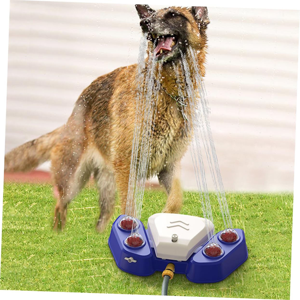 Kisangel Juguete Multifuncional para Baño De Perros y Bebedero Automático Dispositivo De Rociado Divertido para Mascotas para Duchas