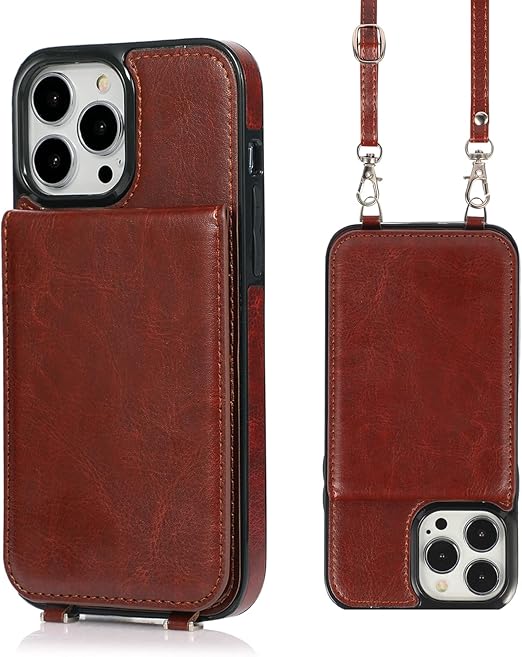 Amazon Com Anyos Iphone 13 Pro Max 錢包手機殼 Rfid 信用卡卡夾保護套 帶腕帶斜背包 適用於女性 相容於iphone 13 Pro Max 6 7 吋 21