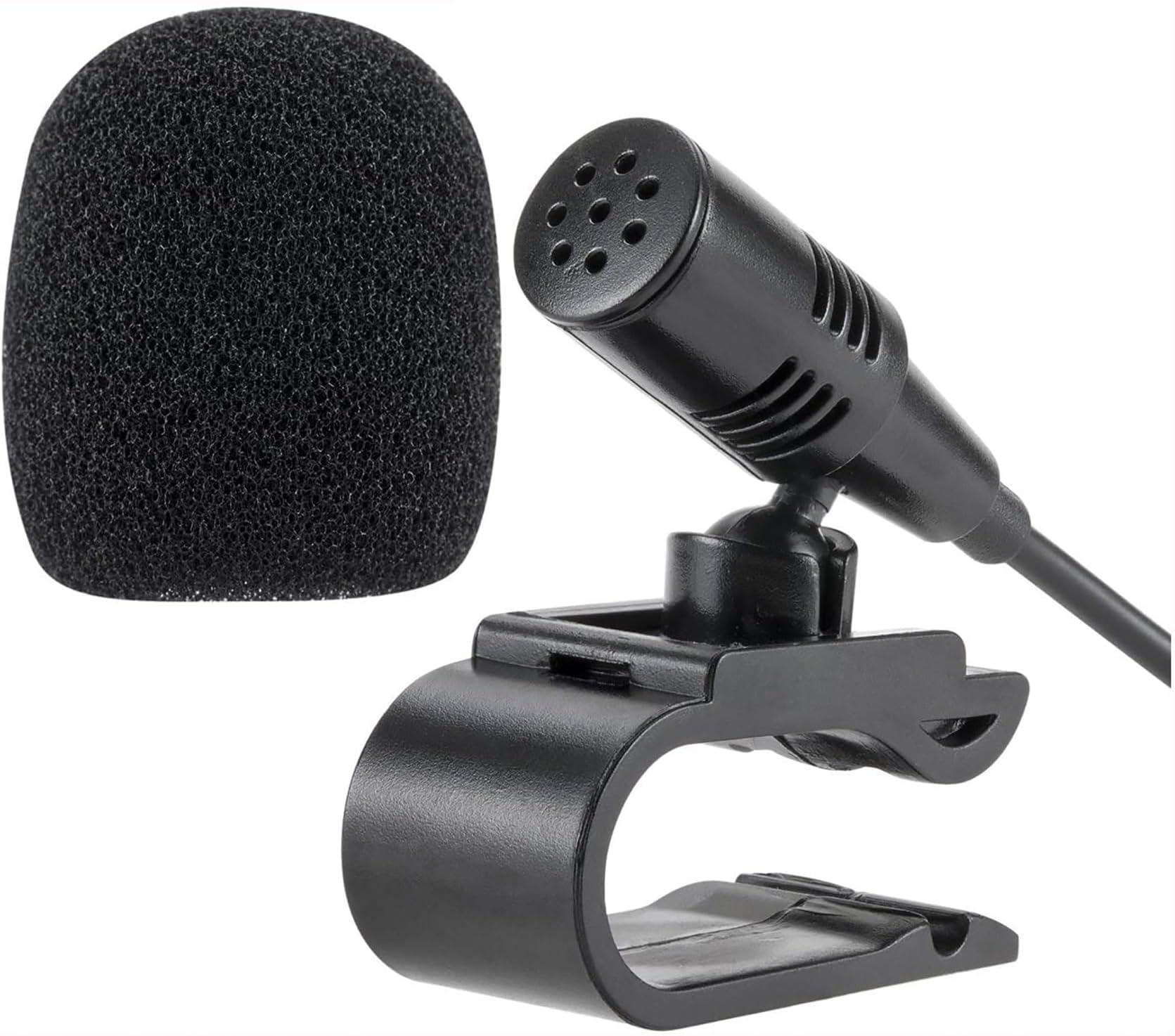 3.5mm Portable Car External Microphone Mic for DVD Radio Laptop Stereo Player Head Unit with 3m Cable Plug and Play