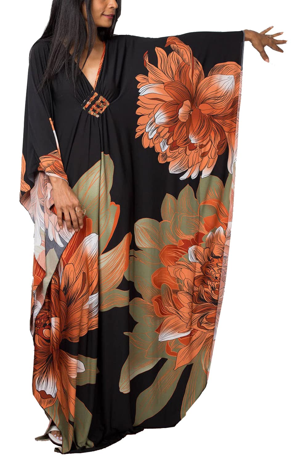 Femmes D'éTé Longue Caftan Maxi Robe BohèMe Plage Coverups Bikini Robe Loungewear Taille Unique