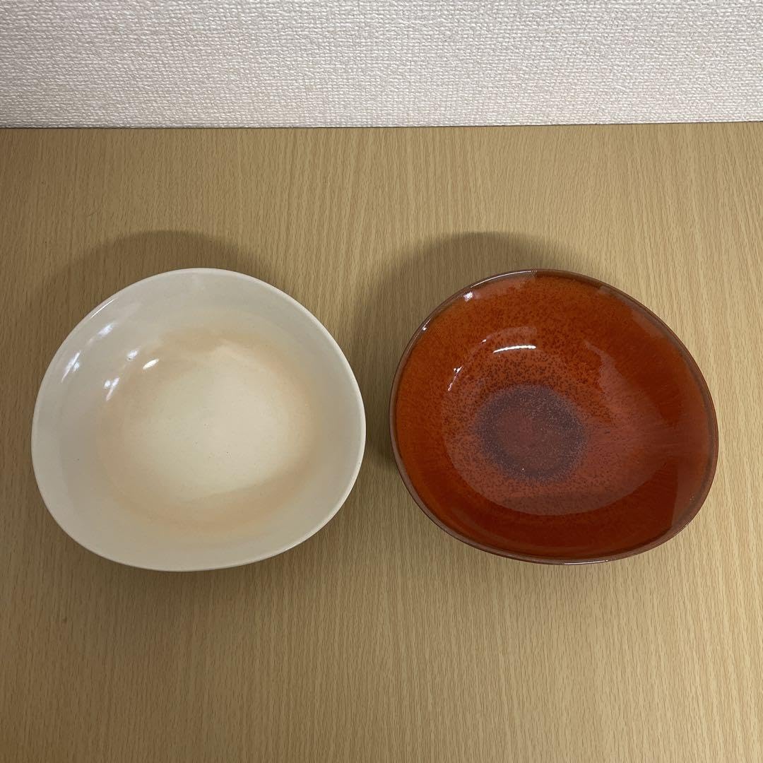 Amazon.co.jp: 清水焼 柿釉たわみ鉢ペア こだわりの器京都 きらら坂