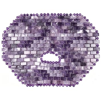 ideayard Jade Mask, Amethyst Crystal Face Cold Mask for Headache/Migraine Relief Mask, Weight Compress Mask Cover Eye for Puffy Eyes, Tension, Sinus & Stress Relie Relax Skin Care Spa