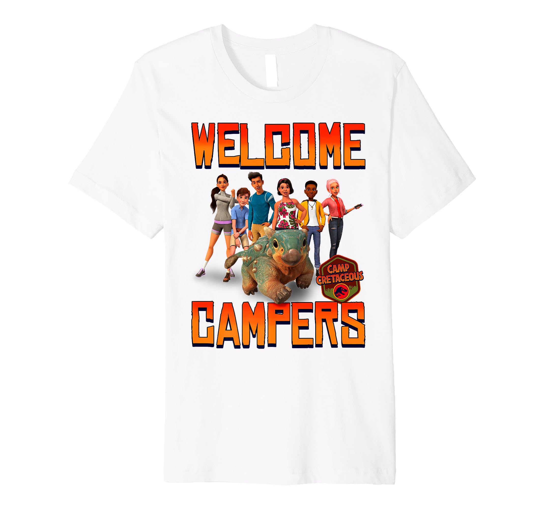 Jurassic World: Camp Cretaceous Welcome Campers Group Premium T-Shirt
