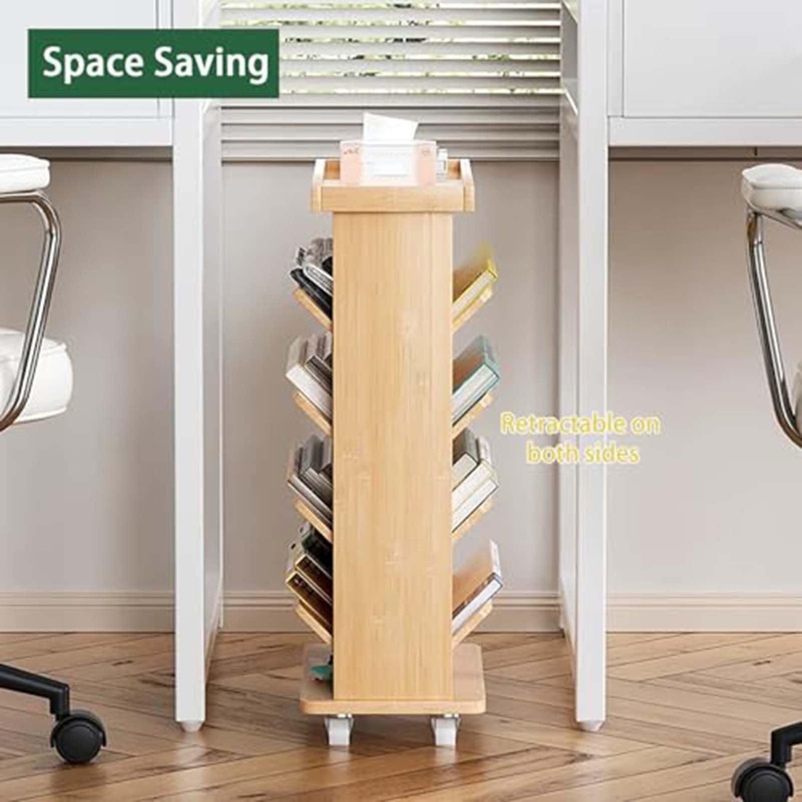 Organizer Per Libri Da Scrivania, Mobile, Angolare, Da Pavimento, Per La Casa, Libreria Stretta Autoportante Per Piccoli Spazi
