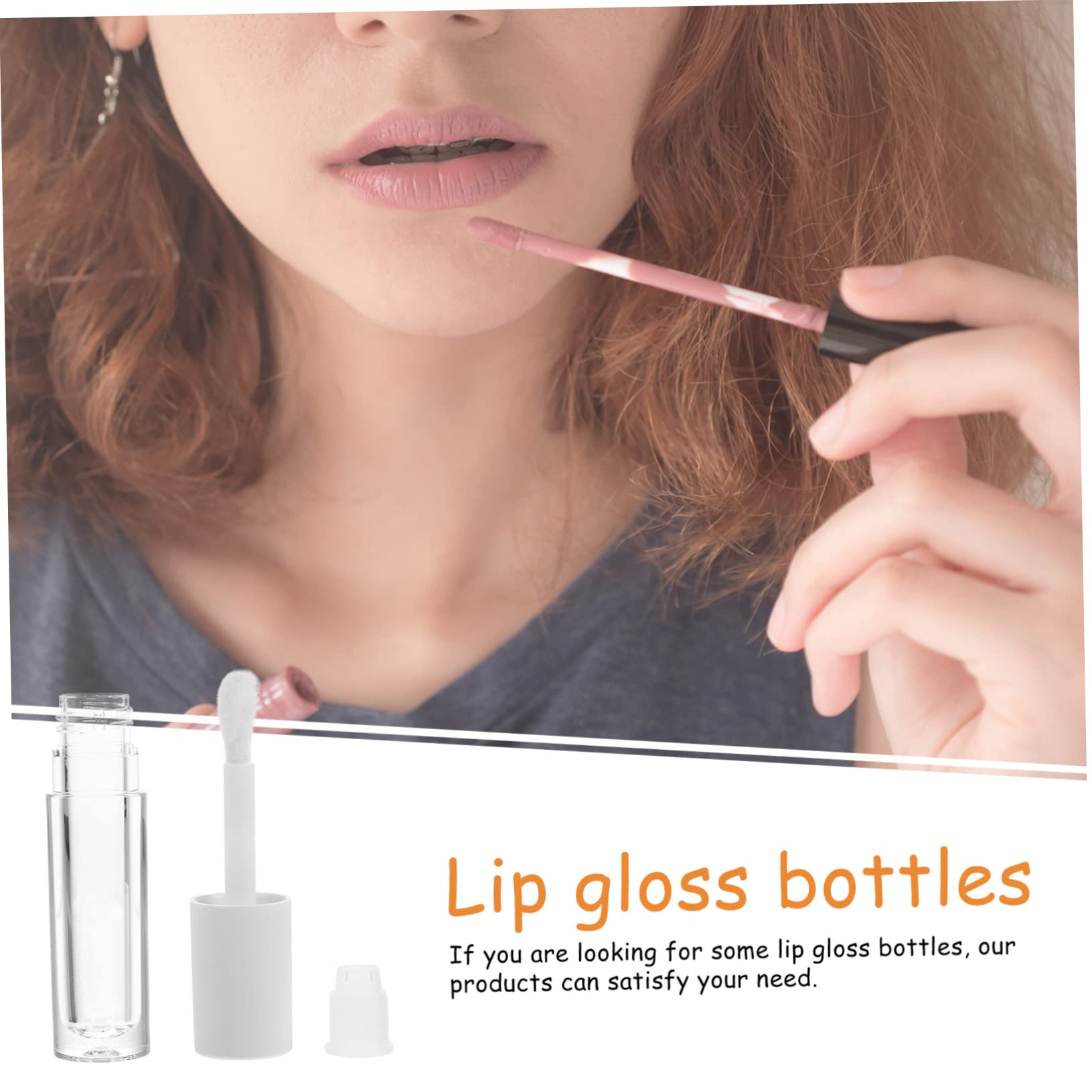 Tubo per Gloss Labbra Rotondo 5ml in Abs Bianco, 10 Pezzi | Superficie Liscia, Aspetto Trasparente, senza Bave, Formato Mini per Campioni e Ricarica