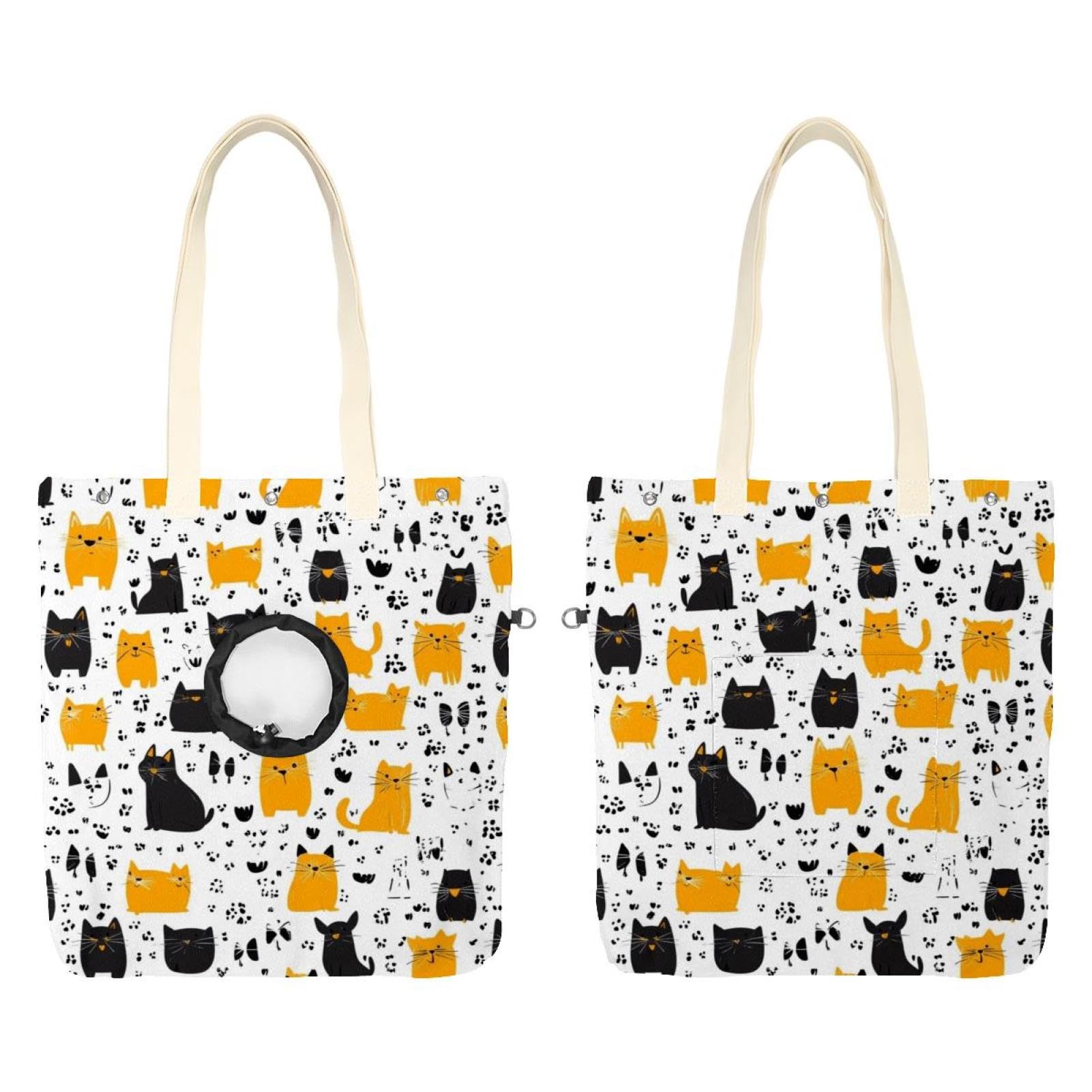 Bolsa de hombro de lona para mascotas: pasea con tu gato cómodamente