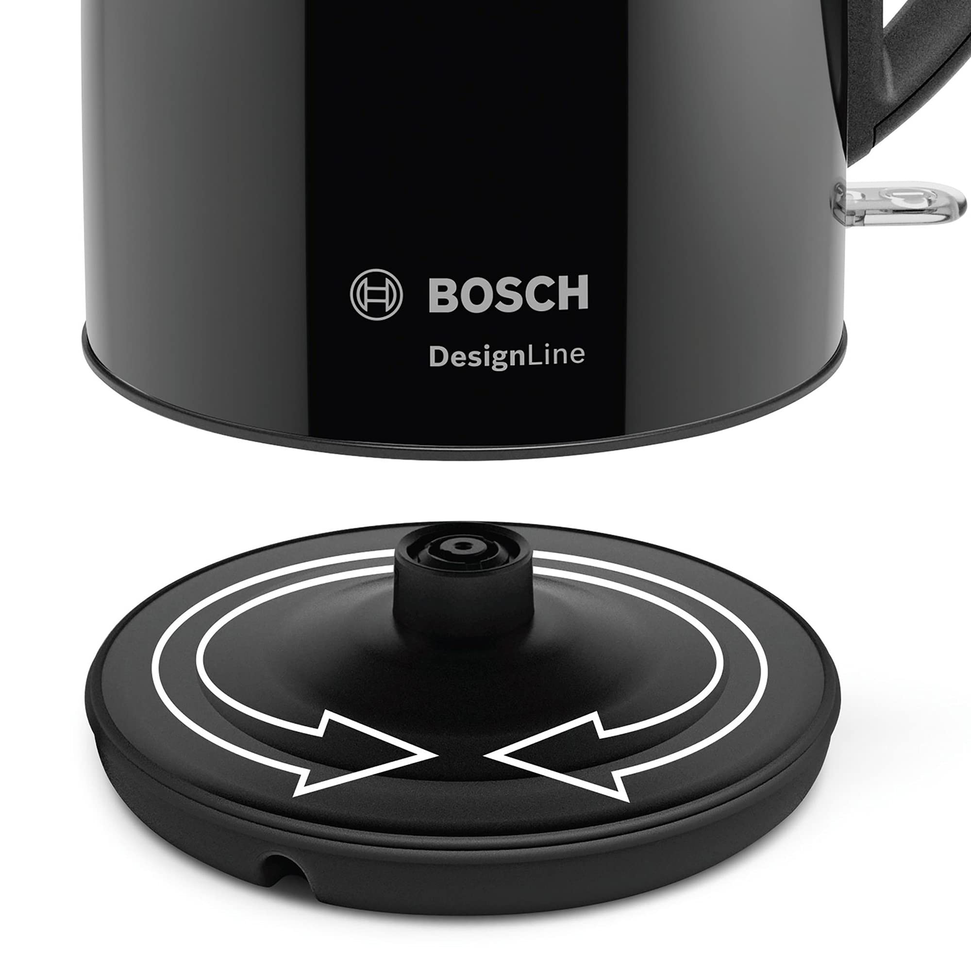 Bosch Designline Wasserkocher Twk3p423, 1,7 Liter, Tassenanzeige, 2.400 W, Schwarz (twk3p423)