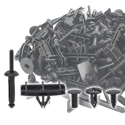 Miniatura 6 de 121 clips de retención de sujeción de rejilla Wrangler, remaches de plástico 4 en 1 tipo empuje para Jeep Wrangler para clips de parachoques de