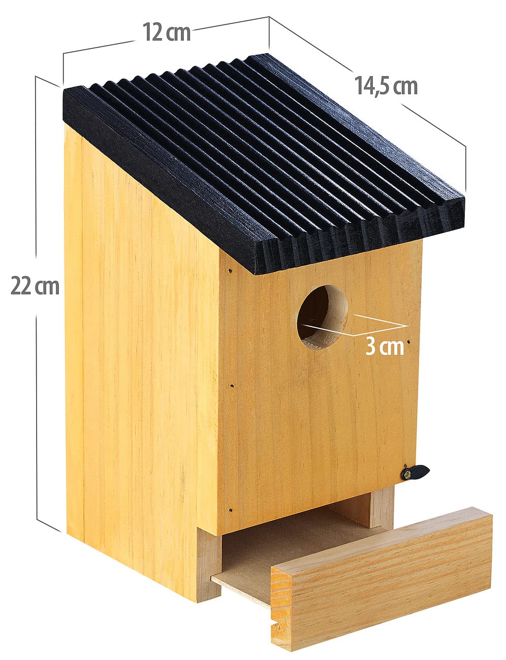 Royal Gardineer Vogelhaus Holz: 8er-Set Tannenholz-Nistkästen für Wildvögel, 22x14x12 cm, vormontiert (Nistkasten aus Holz, Vogel-Häuser)