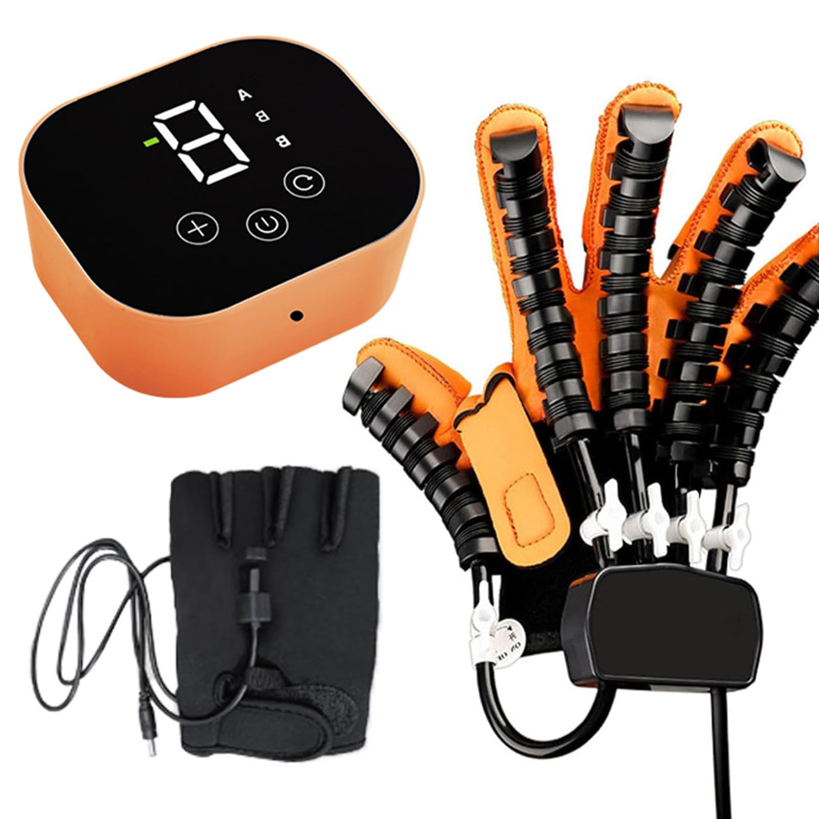 Gaoxiao Left Intelligent Hand Rehabilitation Robot Gloves, Hand And Finger Rehabilitation Gloves For Stroke Hemiplegia Aids Patients With Hand Dysfunction Finger Function Recovery(Size:m,Color:left)