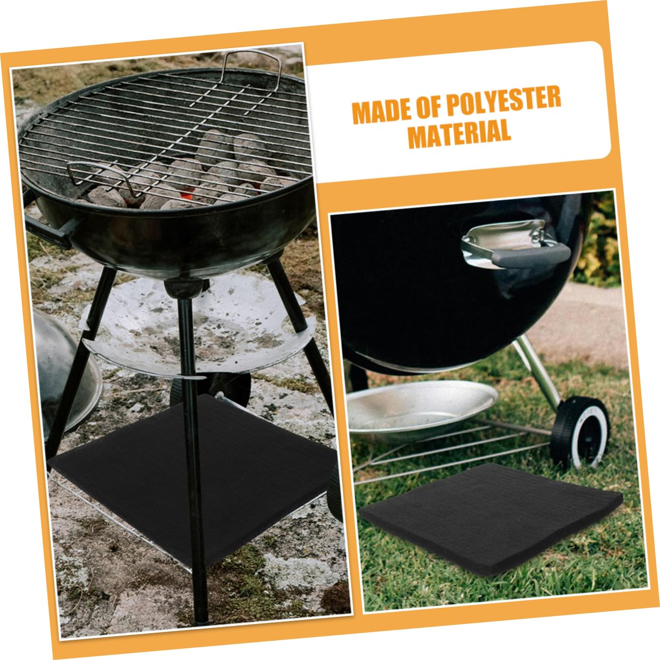 FUNOMOCYA Fire Mat Fur Blanket Fireproof Mat Fire Retardant Blanket Fire Proof Blanket Welding Tools Welding Mat Insulation Blanket Fire Resistant Mat Welding Stuff Polyester Fiber Black