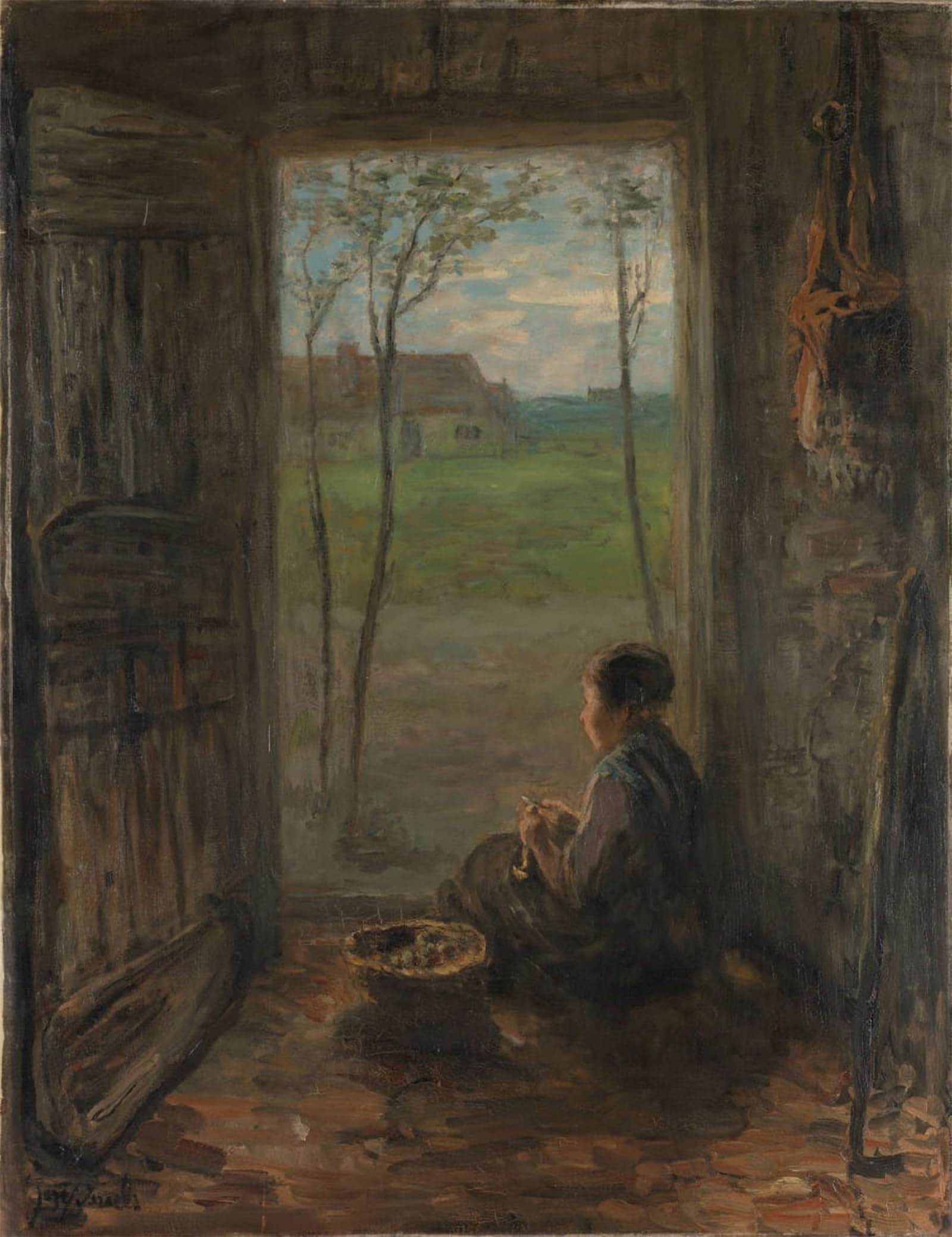 Pintura famosa de Jozef Israels en lienzo para crear un salón elegante 5