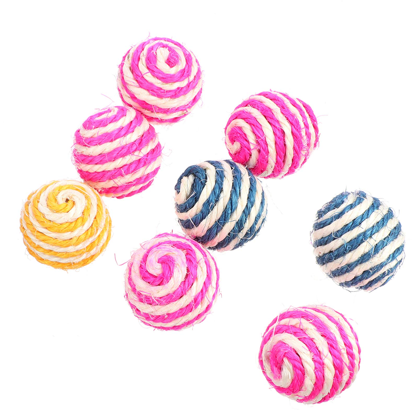 Alasum 8Pcs Cat Chew Balls Interactive Scratcher Balls Random Colors for Relief and Playtime Engaging Pet Sound for Cats