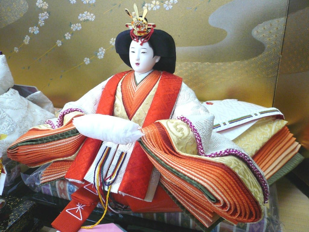 極上仕立】 本束帯雛 正絹帯輪奈唐織 親王飾り 京七番親王 【