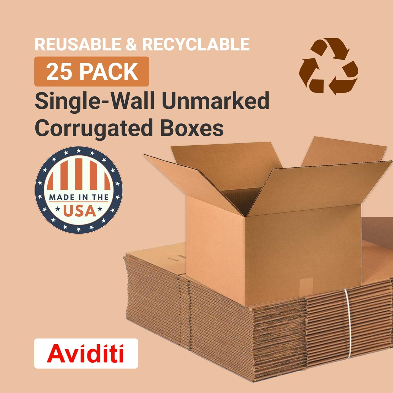 TAPE LOGIC 16 x 16 x 10 Corrugated Cardboard Boxes, Medium 16"L x 16"W x 10"H, Pack of 25 | Shipping, Packaging, Moving, Storage Box for Home or Business, Strong Wholesale Bulk Boxes