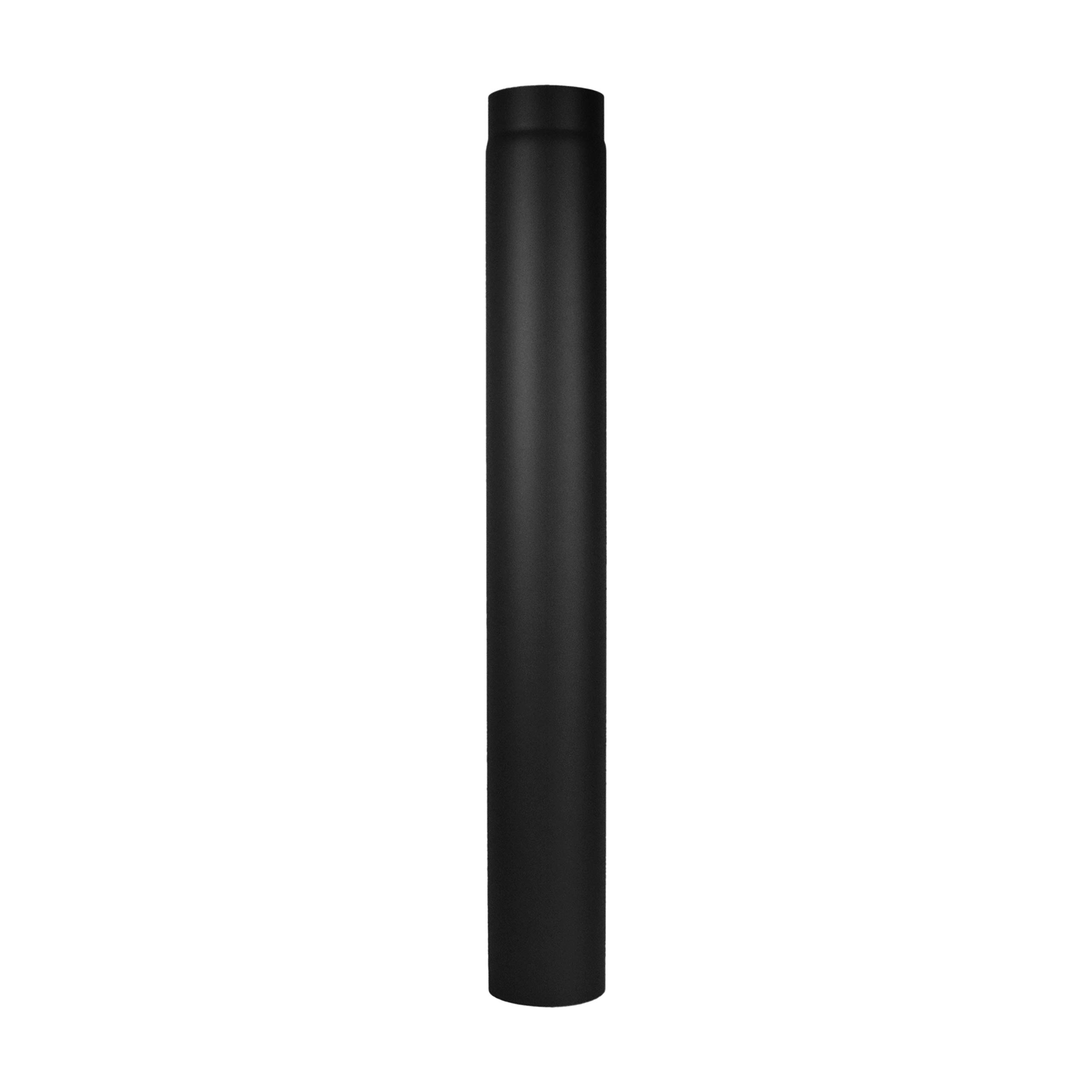 LANZZAS Tubo de estufa de 1000 mm de diámetro DN 130 mm, color: negro. Otros tubos de nuestra gama se pueden encontrar aquí.