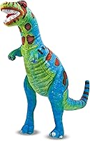 Vista 1 de Melissa & Doug T-Rex Dinosaur - Lifelike Stuffed Animal (Over 2 feet Tall) Giant Blue Stuffed T-Rex Plush Toy
