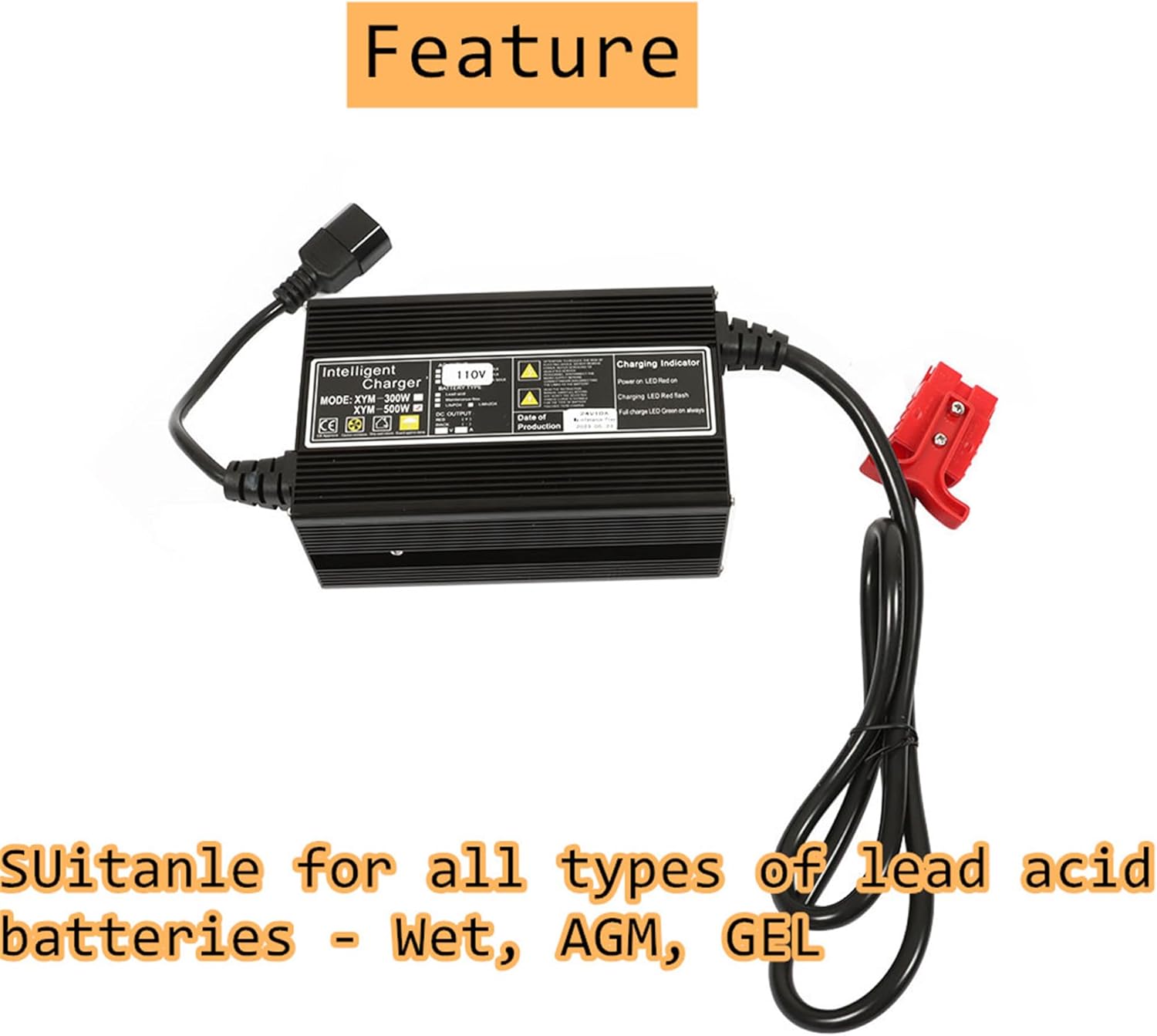 24V 10A Floor Scrubber Battery with for Anderson SB50 Type Red Adapter