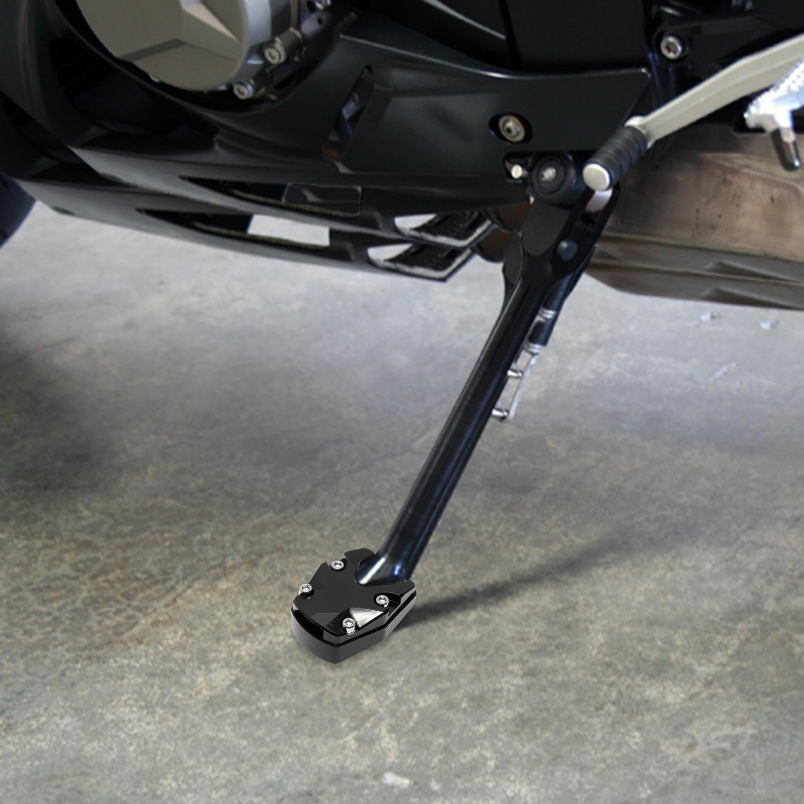 Piastra Di Prolunga Per Cavalletto Laterale Moto, Piastra Di Supporto Per Cavalletto Laterale, accessoris Antiscivolo Per La Prolunga Del Cavallettos, Tappetino Portatile Per Moto Da Utilizzare