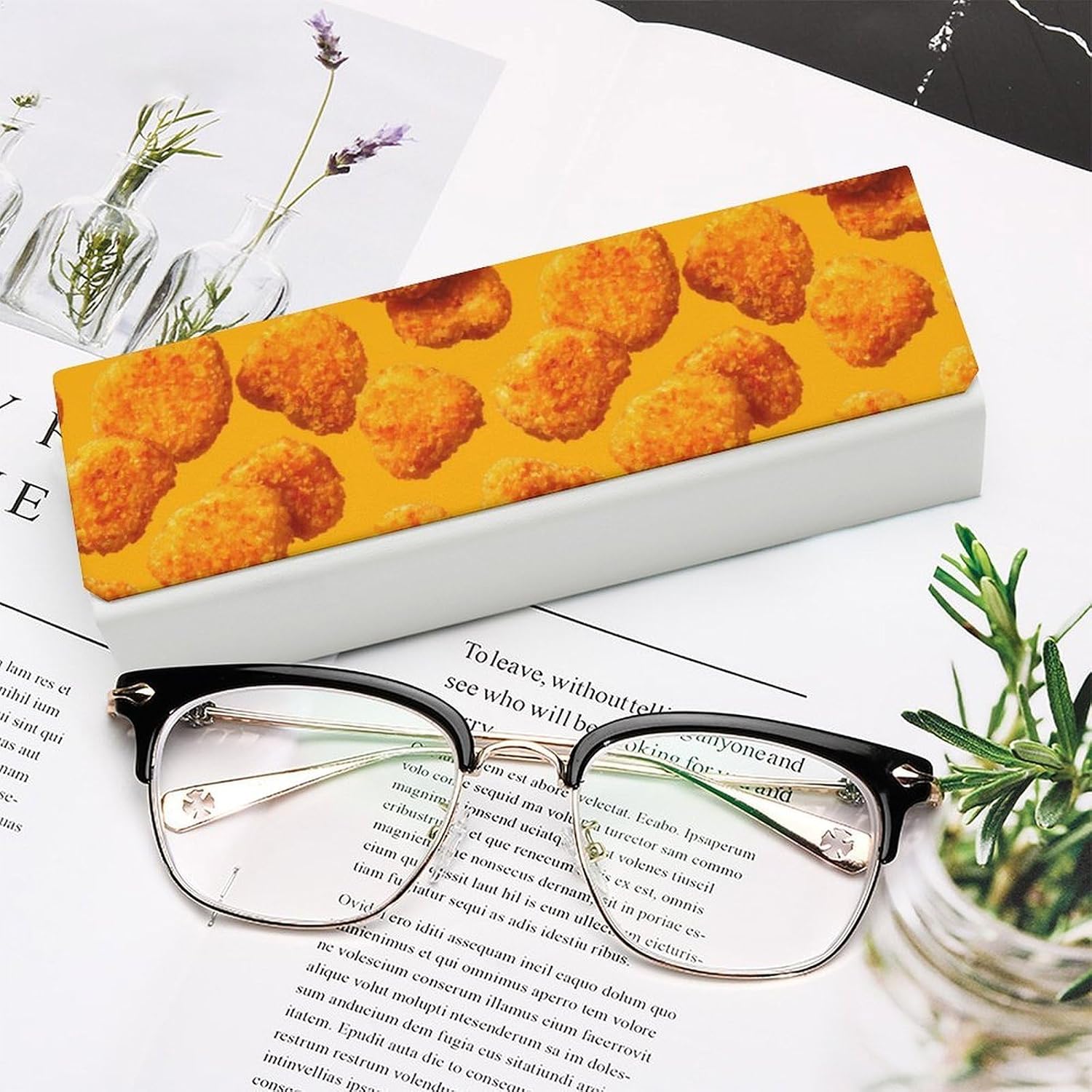 Crispy Chicken Nuggets Novelty Eyeglass Cases Hard Shells Glasses Holder image 5