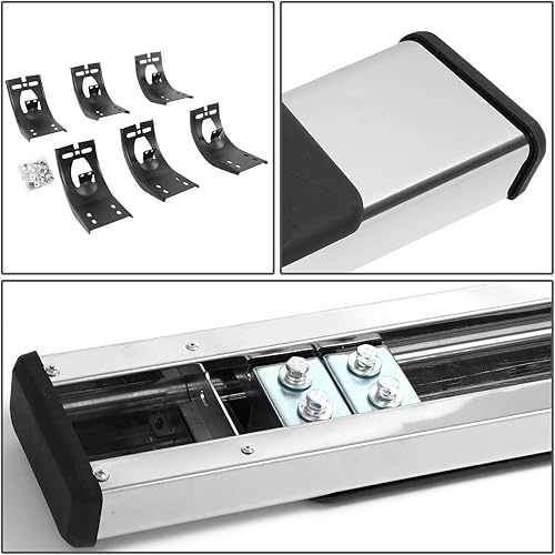 Miniatura 4 de DNA MOTORING STEPB-ZTL-8175-SS - Estribo de acero inoxidable de 5 pulgadas con barra de paso Nerf plana compatible con Ram 11-18 1500 Crew Cab de 4