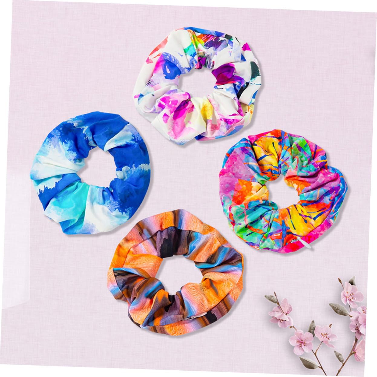 FRCOLOR 16 Stk Farb Haarring Haarschmuck Scrunchie Mit Tasche Haargummi Aus Satin Reißverschluss-scrunchie Haare Zeug Haargummis Mit Reißverschlusstasche Taschen-scrunchie Haarseile Stoff