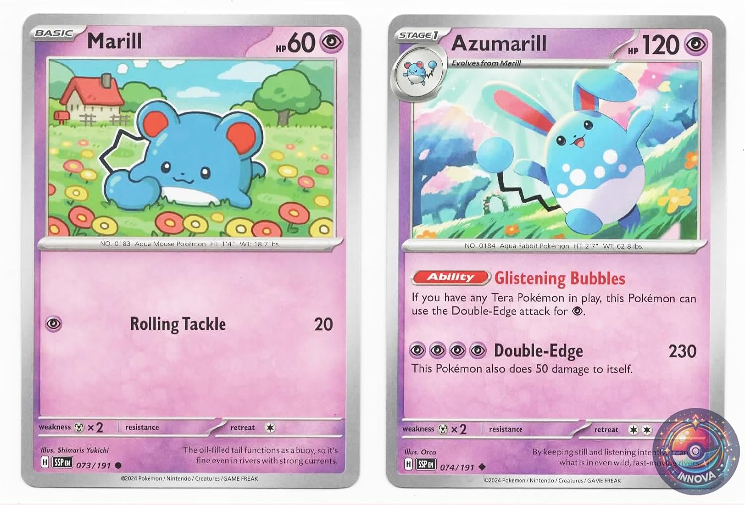 Azumarill 074/191 – Surging Sparks – Pokemon Evolution Card Lot