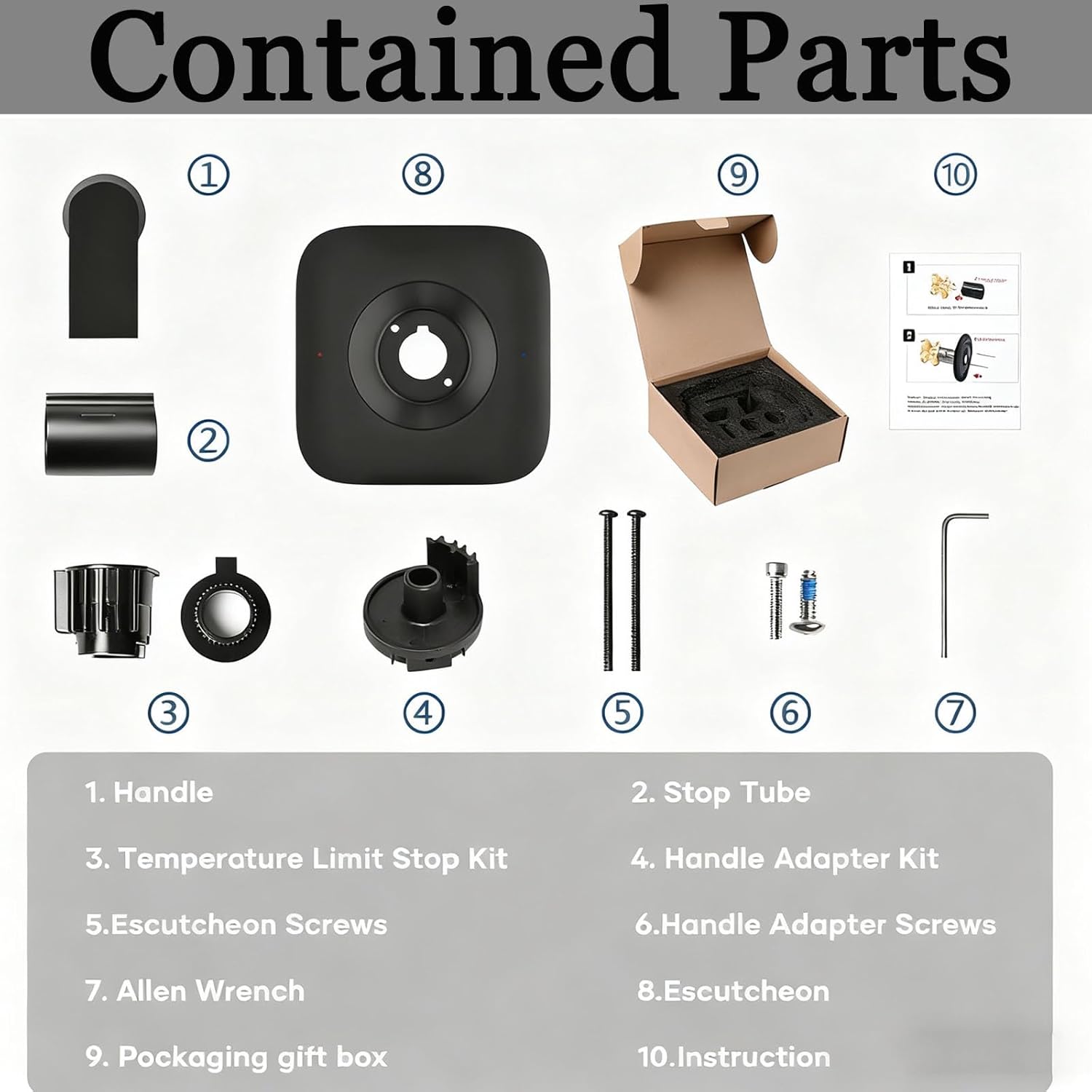 Genta LX Matte Black Pressure Balancing Modern Shower Lever Handle, Replacement for Moen T2471BL Valve Required Matte Black Single Shower Handle Compatible with moen Posi-Temp Valve Trim Kit.